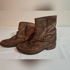 Fiorentini + Baker Brown Side Zip Ankle Boots Womens size 37